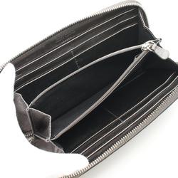 JIMMY CHOO Round Long Wallet Leather Women's Silver