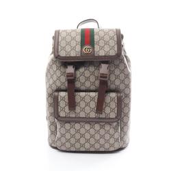 Gucci Ophidia GG Supreme Backpack Bag Coated Canvas Leather Men's Women's Beige Brown Multicolor 792114FADMF9794