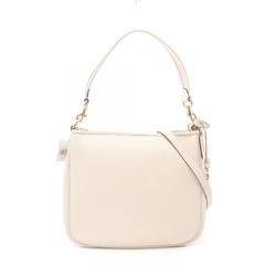 Coach CARY Kelly Shoulder Bag Leather Women's White CC435B4