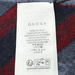 Gucci GUCCI Scarf Clothing Wool Men's Blue Navy Red 5706033G2004068