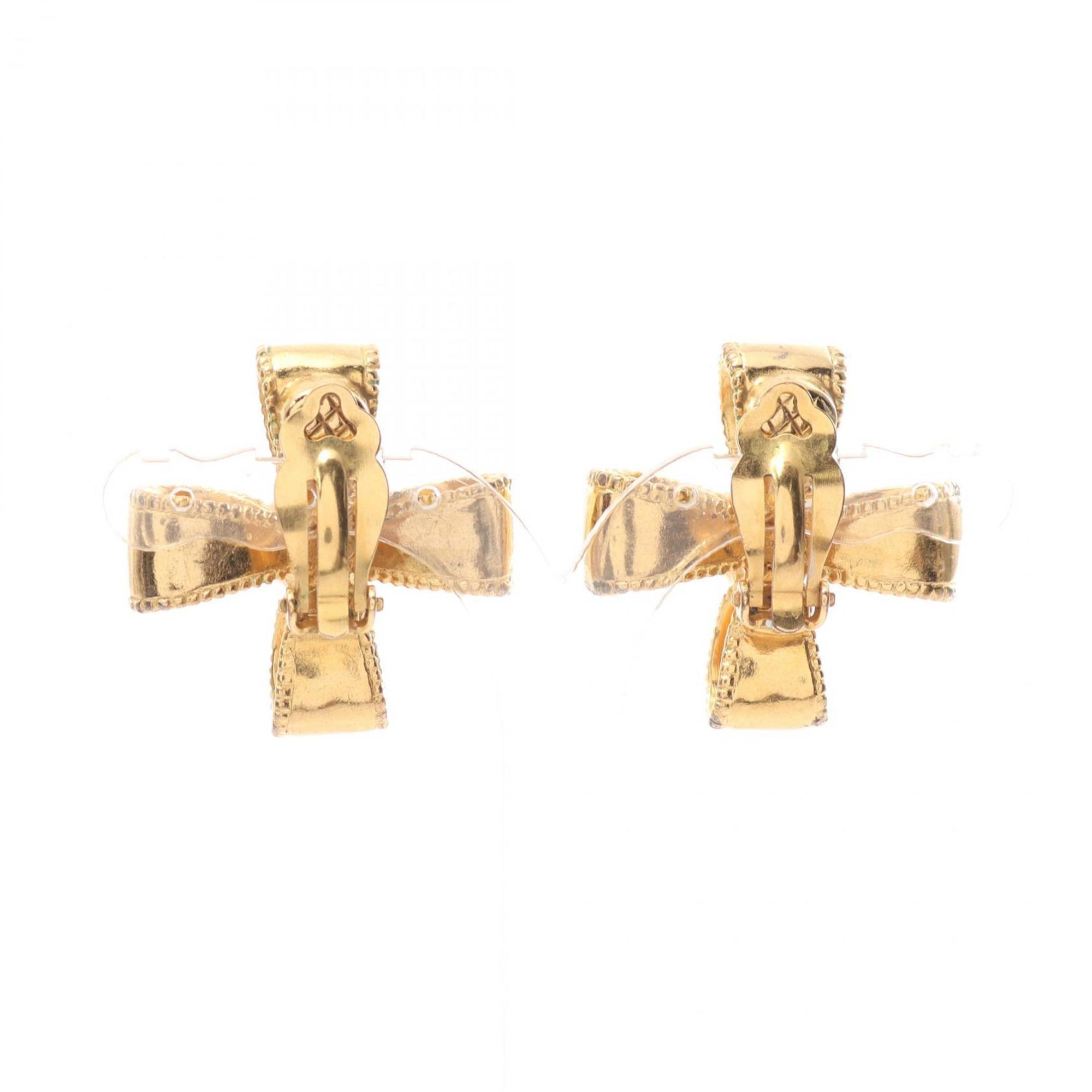 CHANEL Coco Mark Earrings GP (Gold Plated) Women's Gold