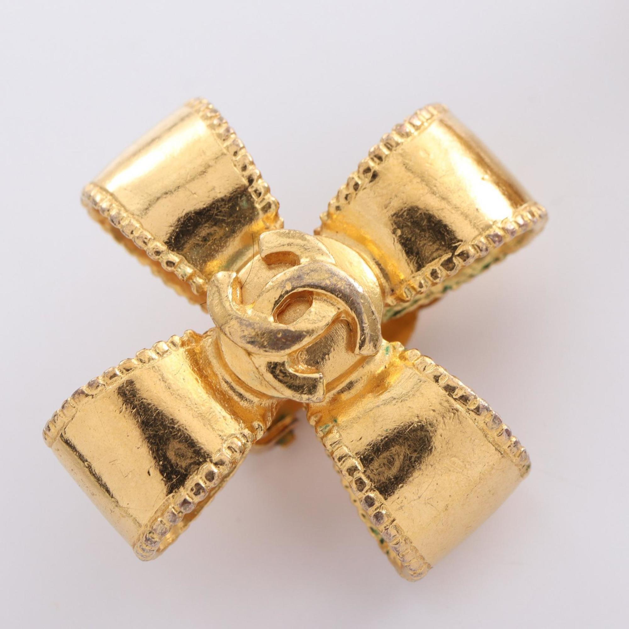 CHANEL Coco Mark Earrings GP (Gold Plated) Women's Gold