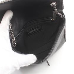 CHANEL Matelasse Shoulder Bag, Lambskin, Women's, Black