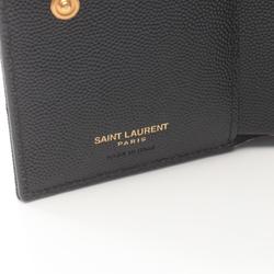 Saint Laurent 2-part zip wallet, Monogram, bi-fold long leather, women's, black, 668287BOW011000