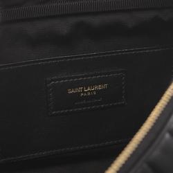 Saint Laurent Cassandra Matelasse Carre Camera Bag Shoulder Leather Women's Black 764809AABVP1000