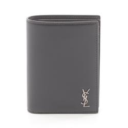 Saint Laurent Cassandra Bi-fold Wallet Leather Men's Black 6687361JB0E1000