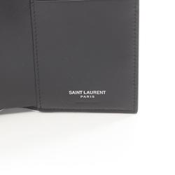 Saint Laurent Cassandra Bi-fold Wallet Leather Men's Black 6687361JB0E1000