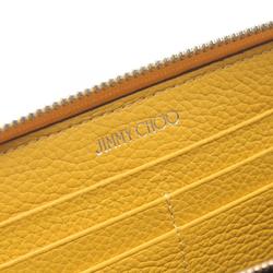 JIMMY CHOO Round Long Wallet Leather Women's Yellow