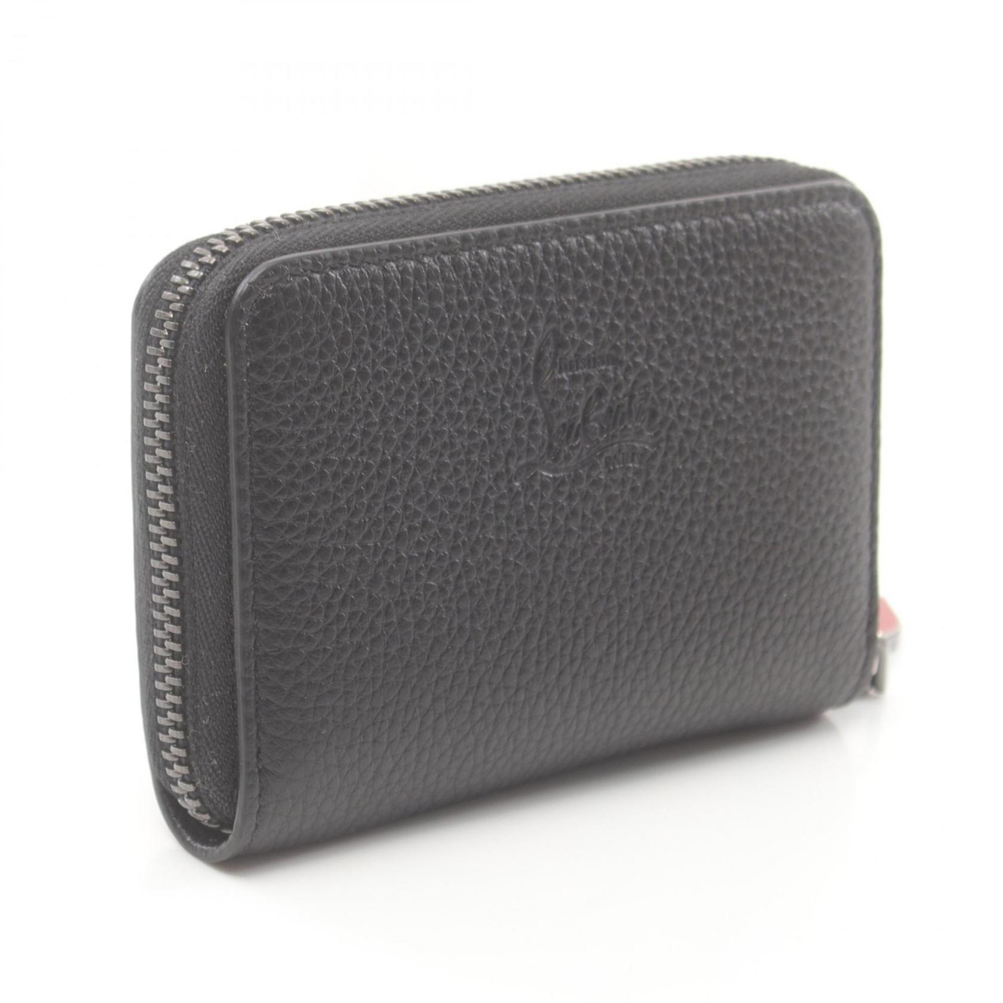 Christian Louboutin PANETTONE Wallet/Coin Case Leather Wallet Women's Black 3175223B253