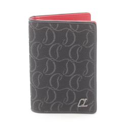 Christian Louboutin Business Card Holder/Card Case Canvas Men's Women's Black 1245221B137