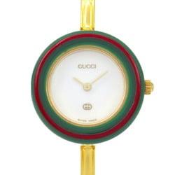 GUCCI Change Bezel Watch GP (Gold Plated) Women's White 11 12