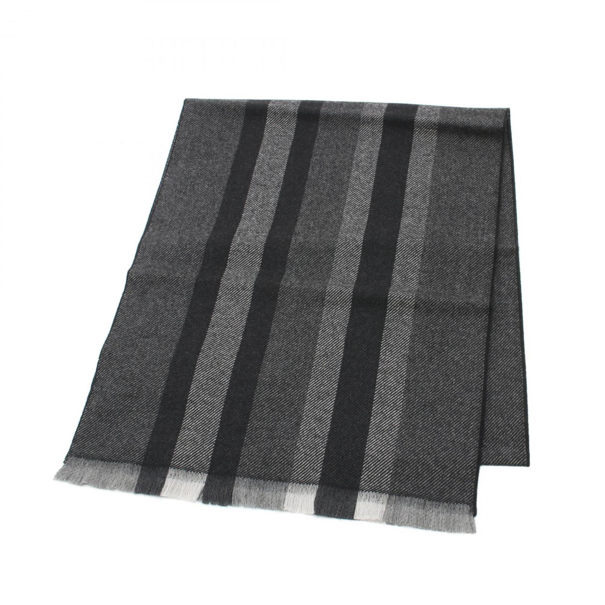 GUCCI Scarf Clothing Wool Men's Black Grey 3875744G2001361