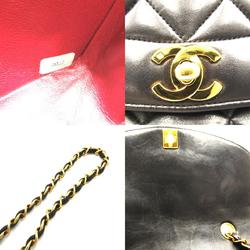 CHANEL Matelasse Diana Chain Shoulder Bag Lambskin (Sheepskin) Women's Black