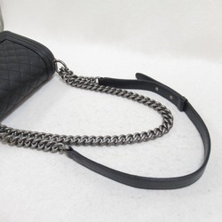 CHANEL Boy Chanel Chain Shoulder Bag Caviar Skin (Grained Calf) Women's Black A67085