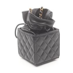 CHANEL Matelasse Shoulder Bag, Lambskin, Women's, Black, M41178