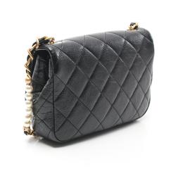 CHANEL Matelasse Shoulder Bag, Lambskin, Women's, Black