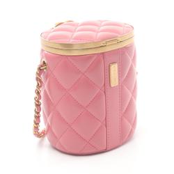 CHANEL Matelasse Shoulder Bag, Lambskin, Women's, Pink