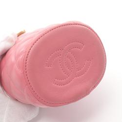 CHANEL Matelasse Shoulder Bag, Lambskin, Women's, Pink