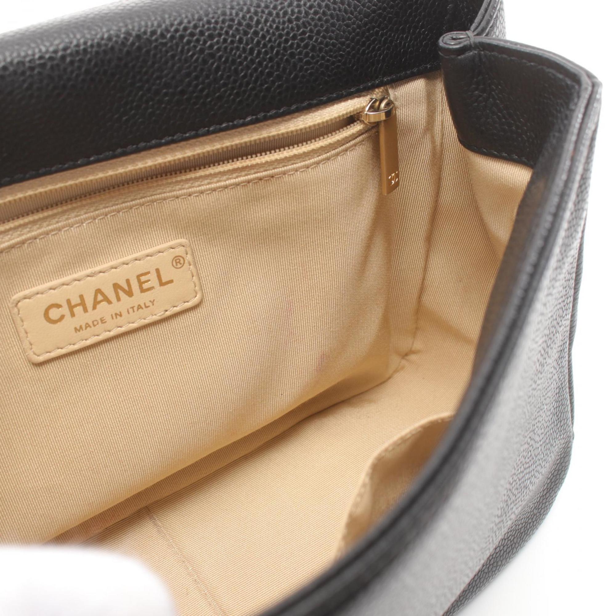 CHANEL Matelasse Shoulder Bag Caviar Skin (Grained Calf) Women's Black