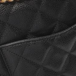 CHANEL Matelasse Shoulder Bag Caviar Skin (Grained Calf) Women's Black