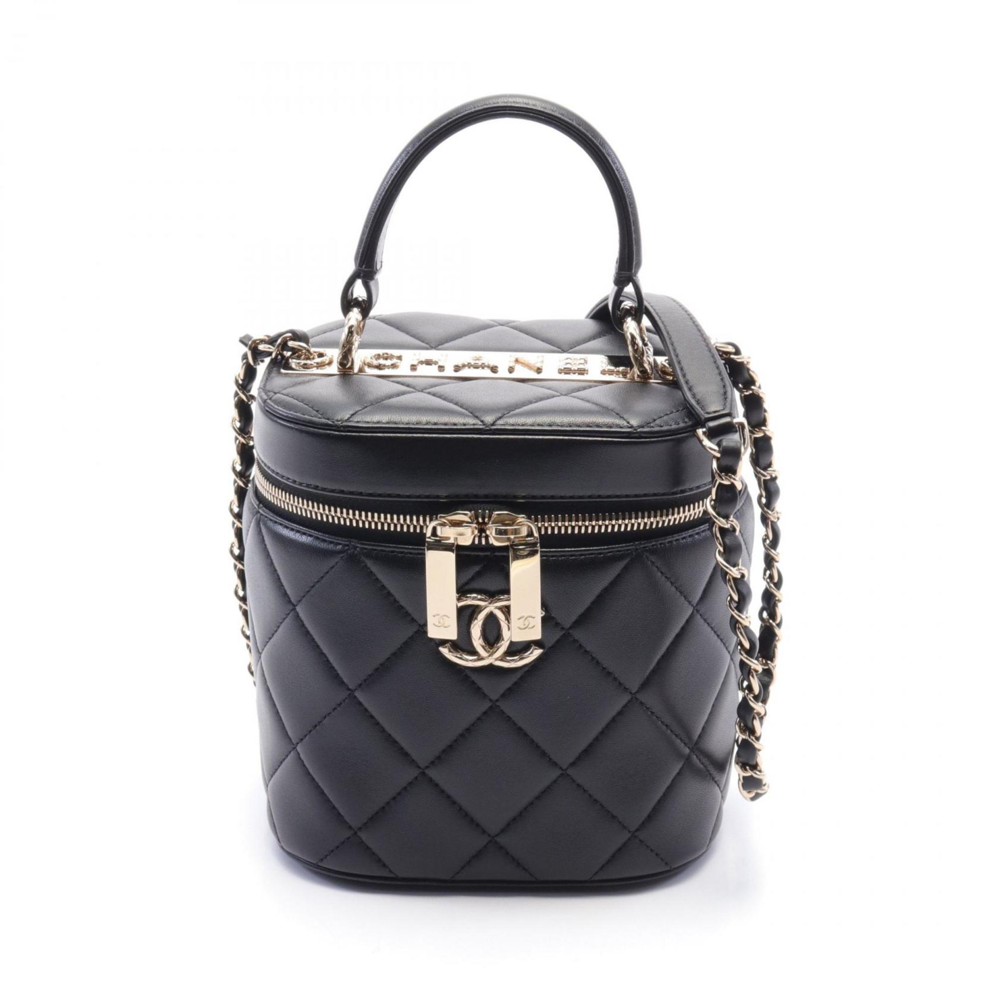 CHANEL Trendy CC Shoulder Bag, Lambskin, Women's, Black, AS1626