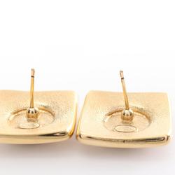 CHANEL Coco Mark Earrings GP (Gold Plated) Women's Gold White Navy