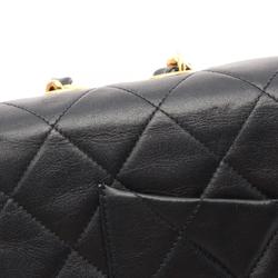 CHANEL Deca Matelasse 34 Shoulder Bag, Lambskin (Sheepskin), Women's, Black, A01094