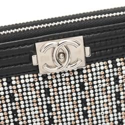 CHANEL Boy Chanel Shoulder Bag, Lambskin, Women's, Black