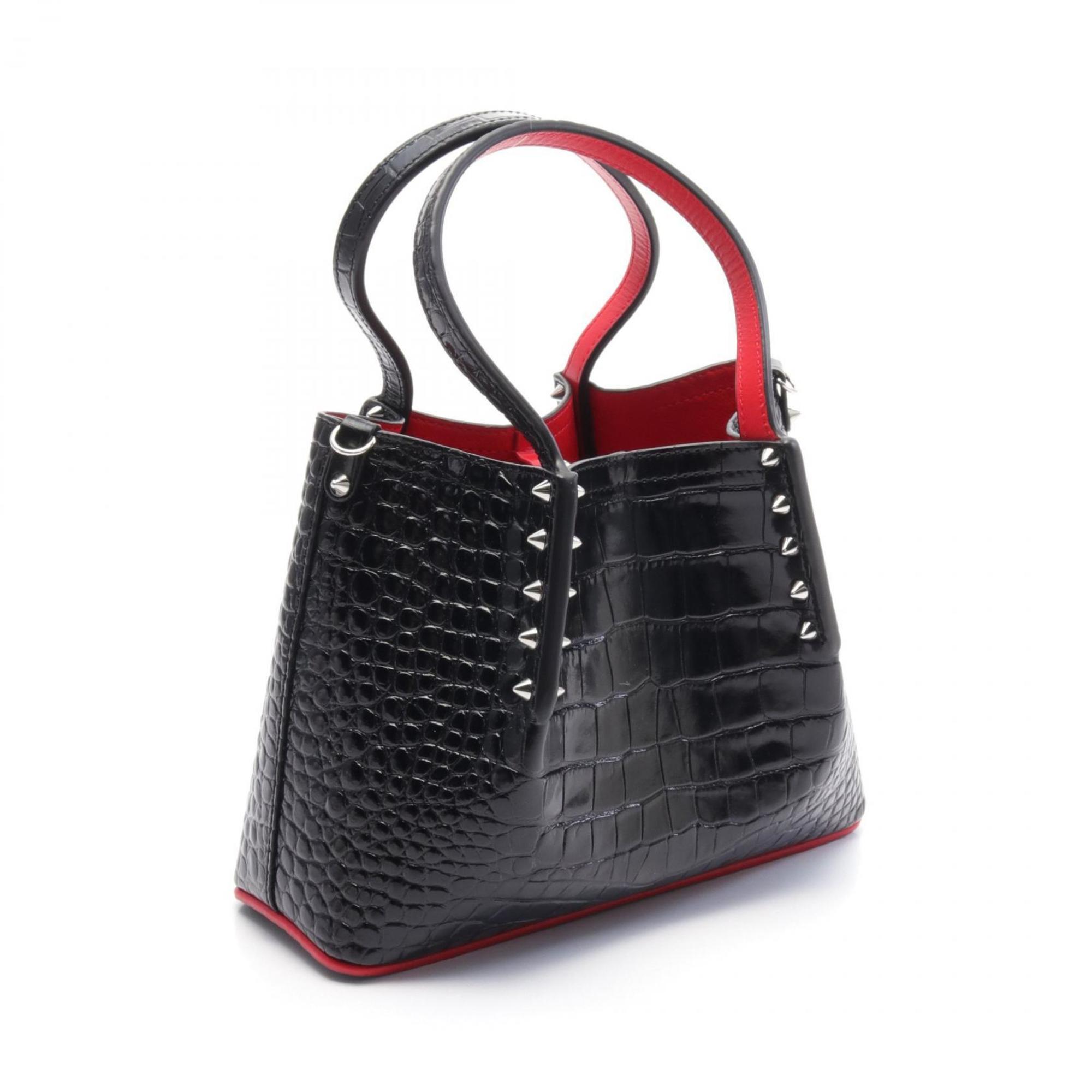 Christian Louboutin Cabarock mini handbag, leather bag, women's, black, 1225221BK01