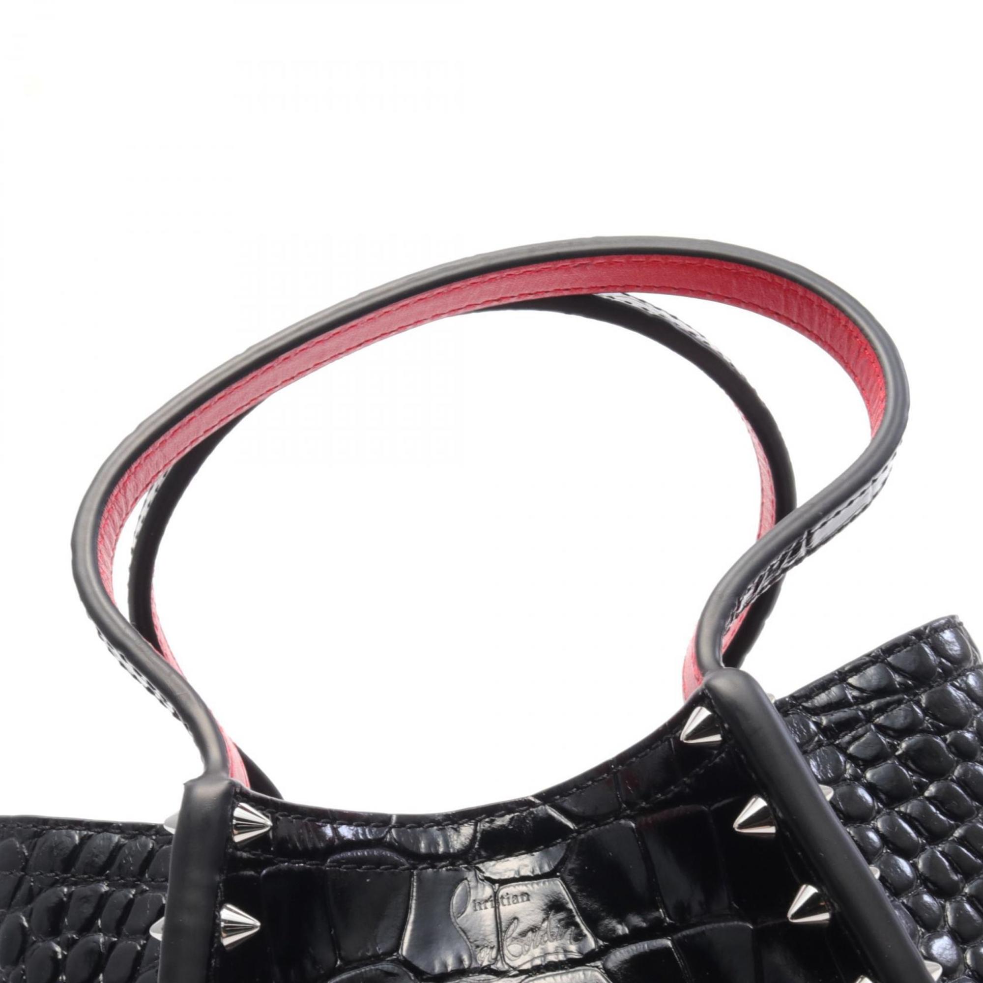 Christian Louboutin Cabarock mini handbag, leather bag, women's, black, 1225221BK01