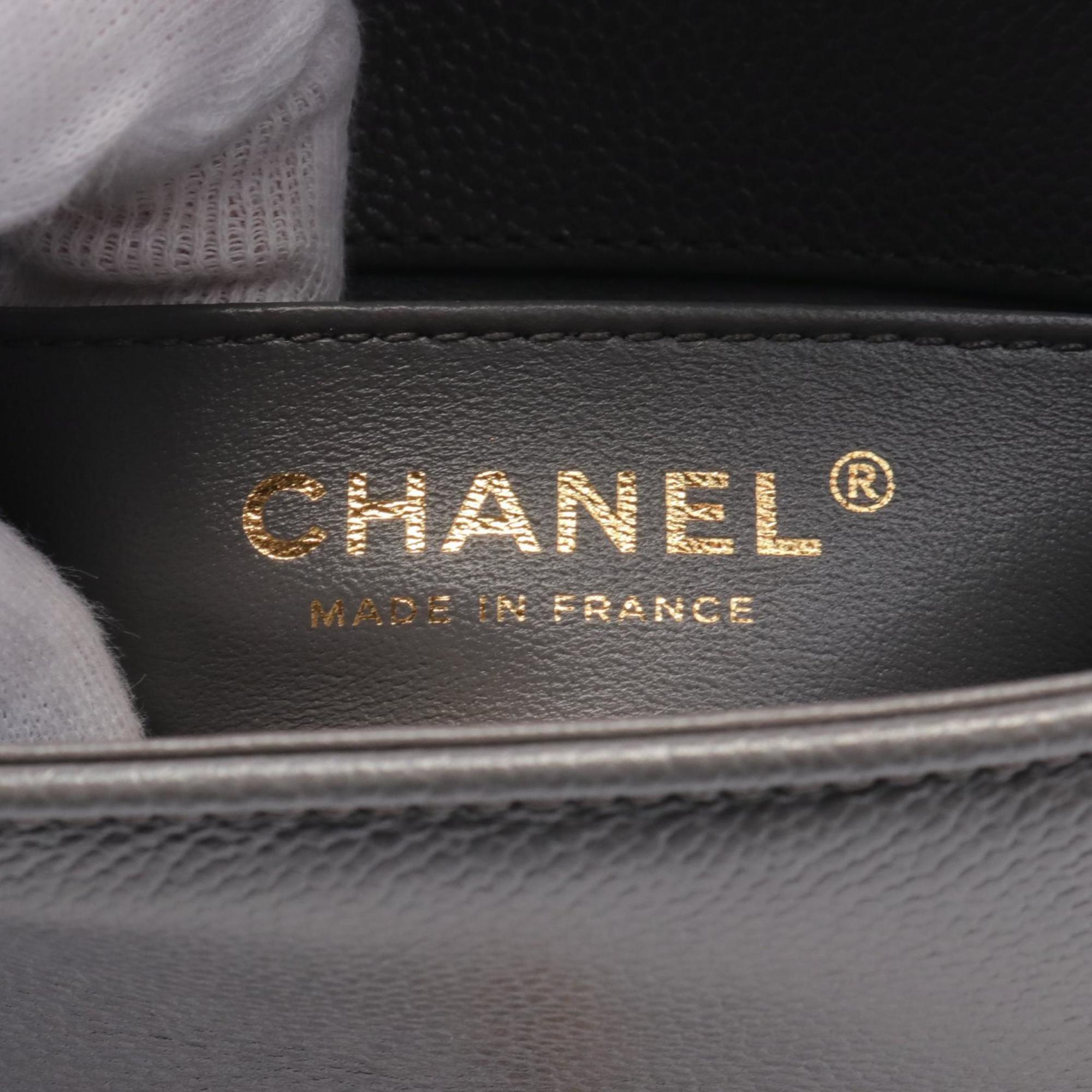 CHANEL Boy Chanel Matelasse Shoulder Bag Caviar Skin (Grained Calf) Women's Gray A67364