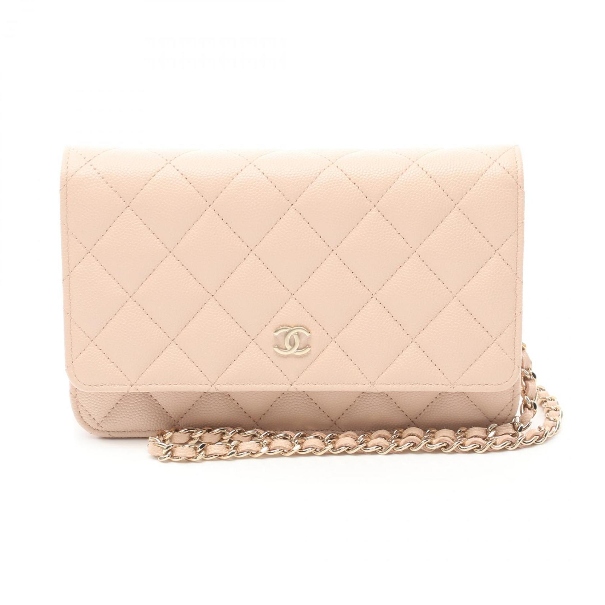 CHANEL Matelasse Shoulder Bag, Caviar Skin (Grained Calf), Women's, Pink