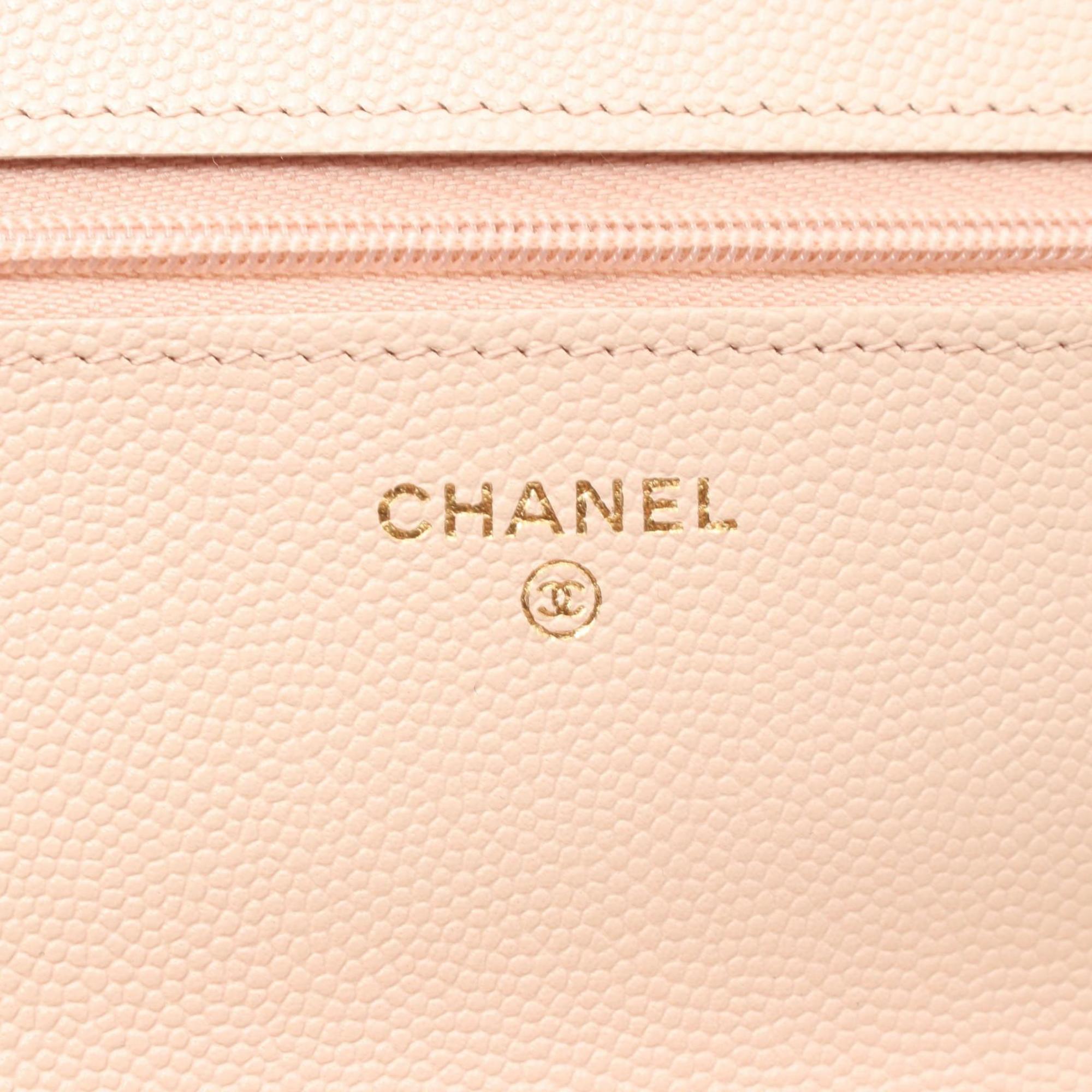 CHANEL Matelasse Shoulder Bag, Caviar Skin (Grained Calf), Women's, Pink