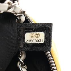 CHANEL Matelasse Camera Bag Shoulder Leather Women's White Yellow Multicolor A2939945