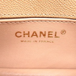 CHANEL Boy Chanel V-stitch chain shoulder bag Shoulder Bag Caviar skin (grained calf) Women's Beige