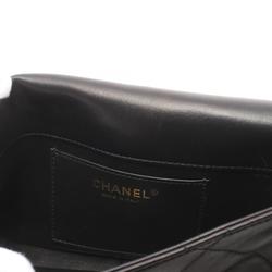 CHANEL Matelasse Shoulder Bag Leather Women's Black AS3100