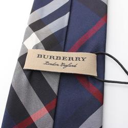 Burberry Check Necktie Clothing Silk Men's Navy Multicolor 8000230