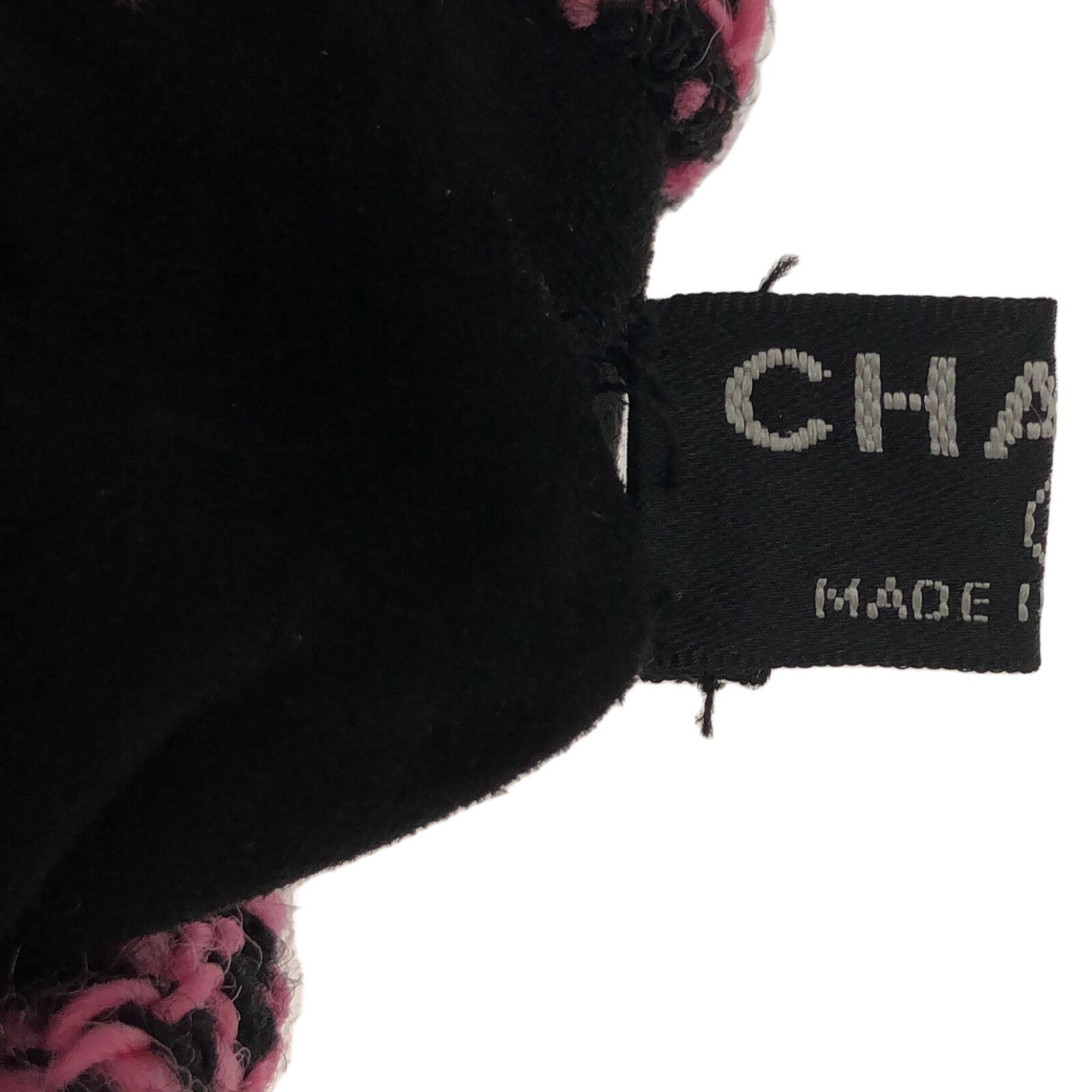 CHANEL Gloves Clothing Suede Women's Black