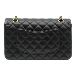 CHANEL Matelasse Double Flap Chain Shoulder Bag Lambskin (Sheepskin) Women's Black