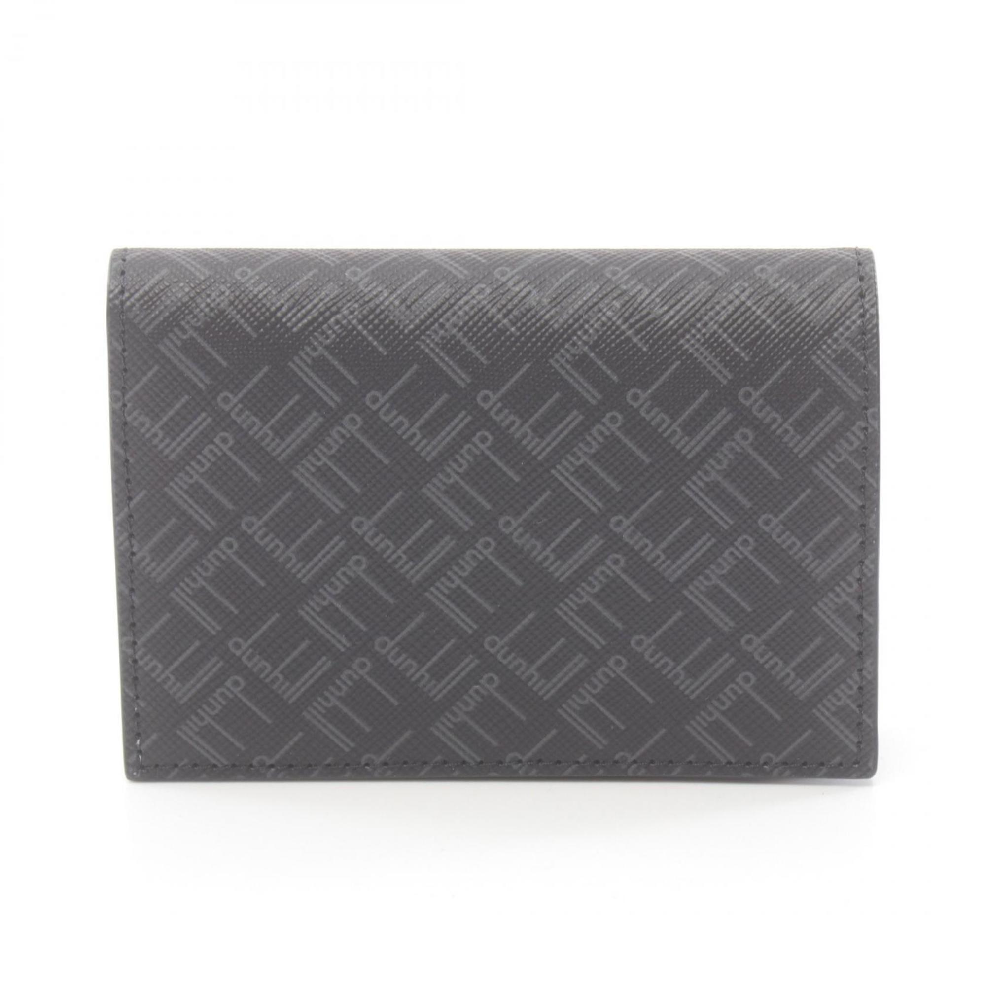 Dunhill Signature Business Card Holder/Card Case Coated Canvas Men's Black 21R2470LT001R