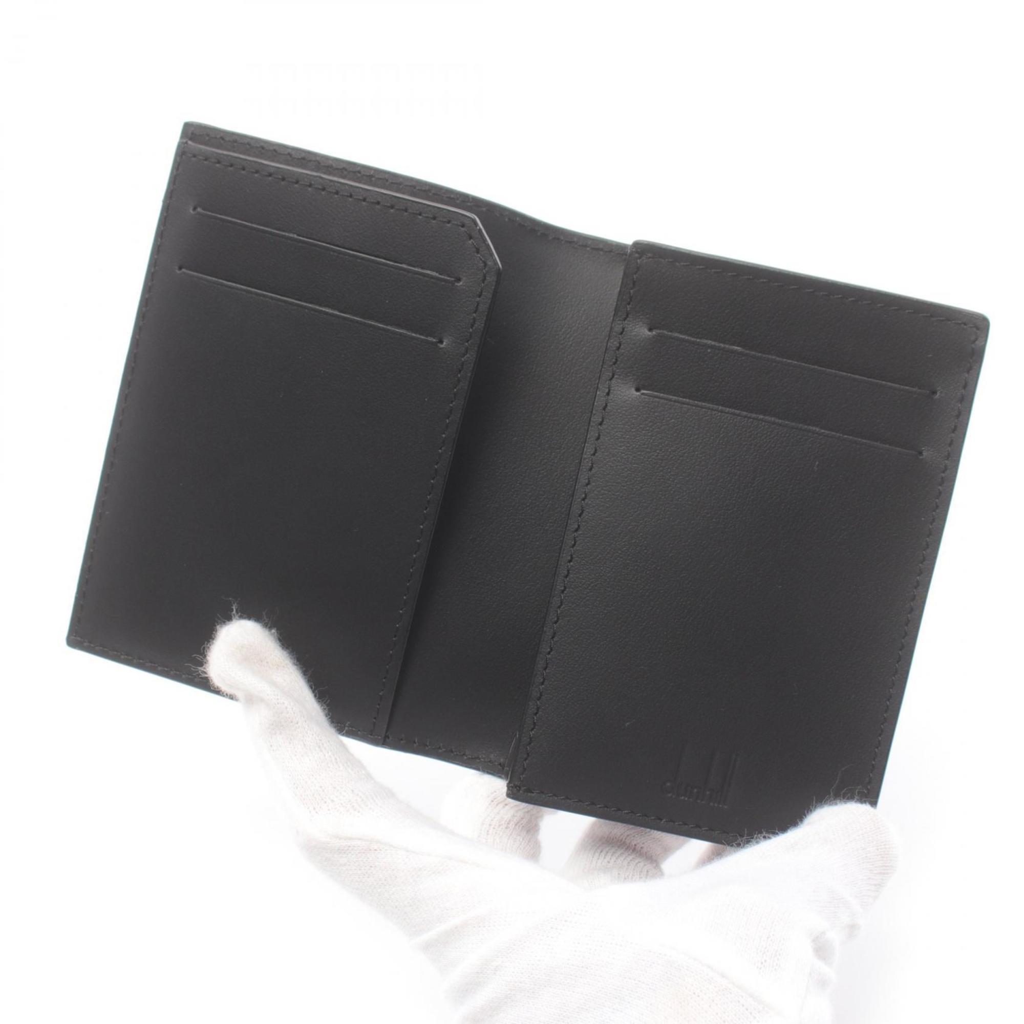 Dunhill Signature Business Card Holder/Card Case Coated Canvas Men's Black 21R2470LT001R