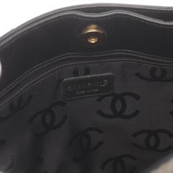 CHANEL Wild Stitch Tote Bag Leather Women's Black A18126