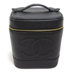 CHANEL Vanity Handbag Bag Caviar Skin (Grained Calf) Women's Black