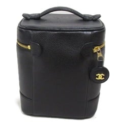 CHANEL Vanity Handbag Bag Caviar Skin (Grained Calf) Women's Black