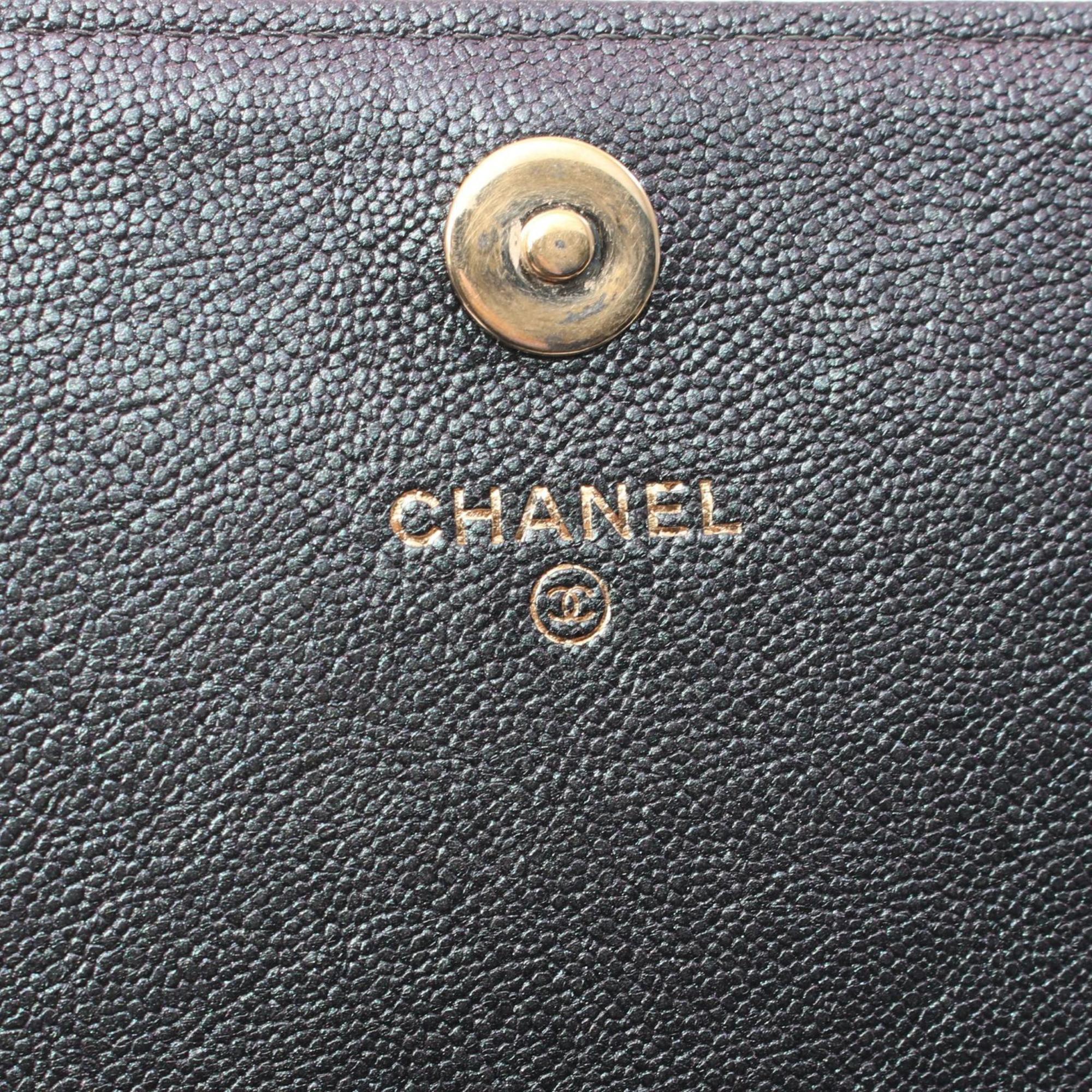 CHANEL Matelasse Shoulder Bag Caviar Skin (Grained Calf) Women's Black