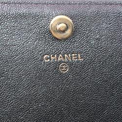 CHANEL Matelasse Shoulder Bag Caviar Skin (Grained Calf) Women's Black