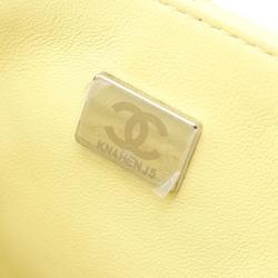 CHANEL Matelasse Shoulder Bag, Lambskin, Women's, Yellow, A35200