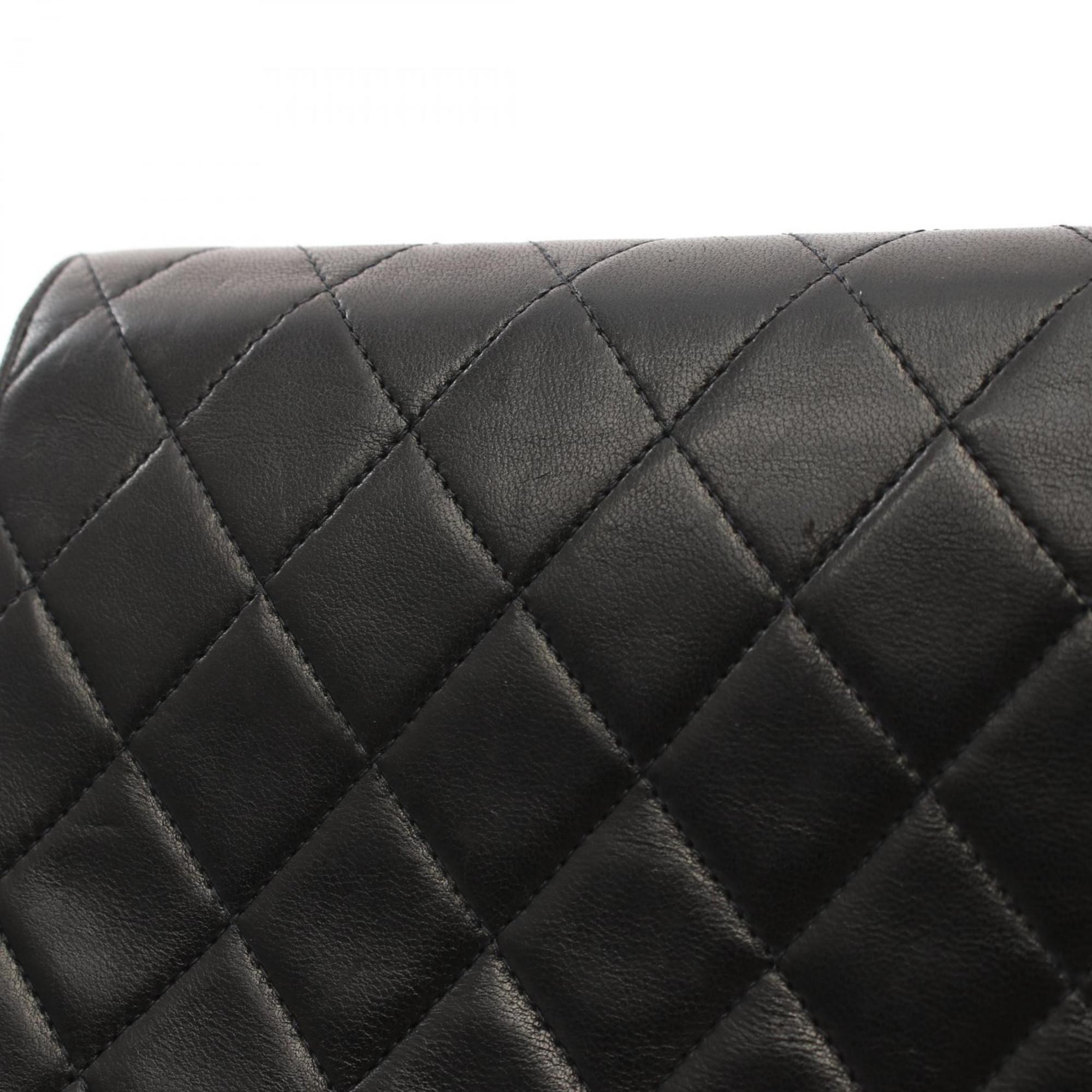 CHANEL Matelasse Shoulder Bag, Lambskin, Women's, Black