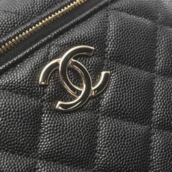 CHANEL Matelasse Shoulder Bag, Caviar Skin, Women's, Black