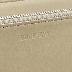 Burberry Round Long Wallet Canvas Men's Beige Black Multicolor 8087323